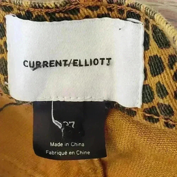 Current Elliott Stiletto Skinny Animal Print Jeans 27 Leopard Print - Picture 4 of 7